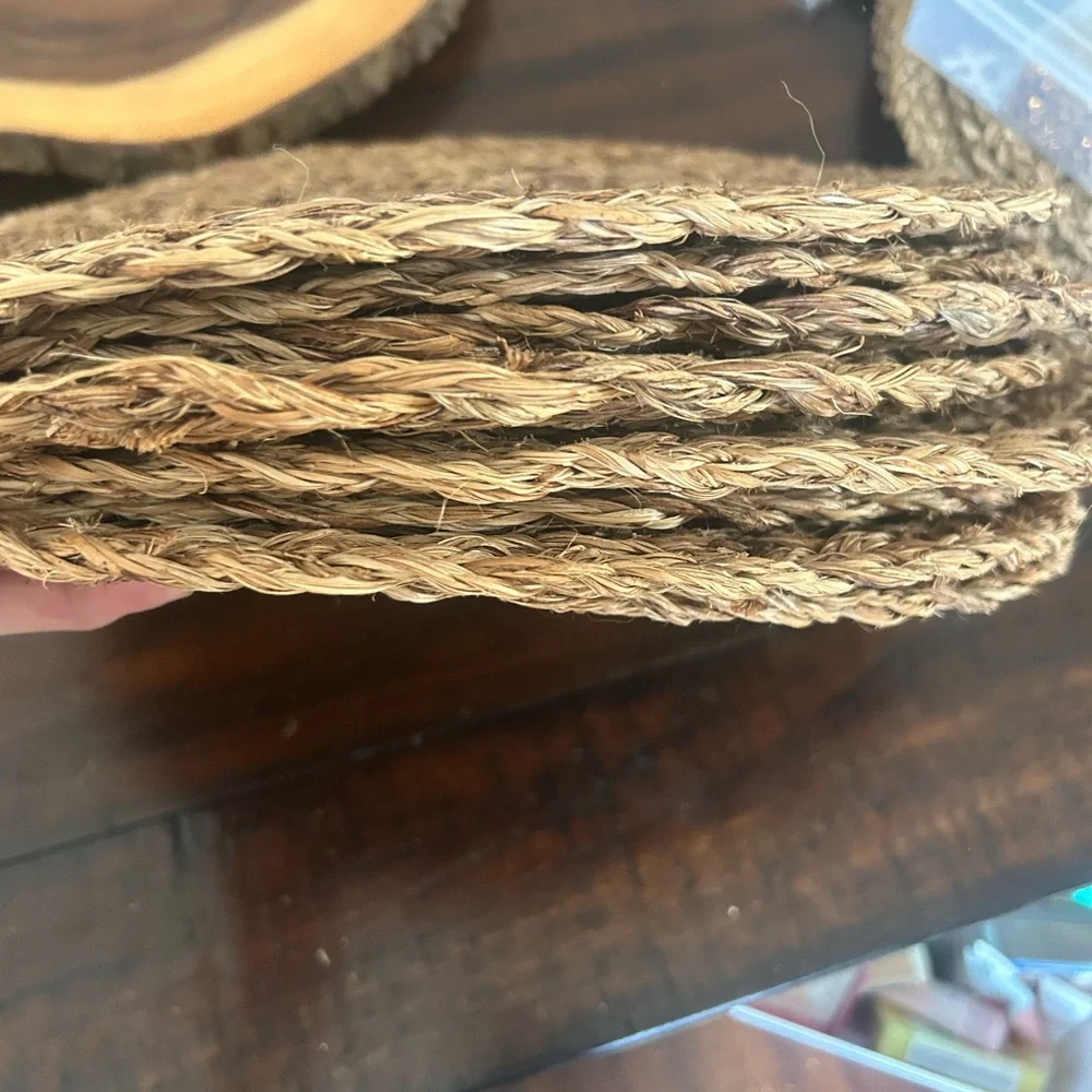 NWOT BALI ROUND WOVEN PLACEMAT- Crate & Barrel